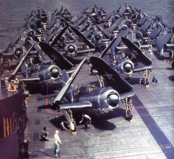 Photograph of Helldivers spotted on
        deck