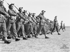 Photograph of 2nd Australian Imperial Force troops on parade