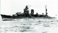 Bow view of Agano-class light cruiser
