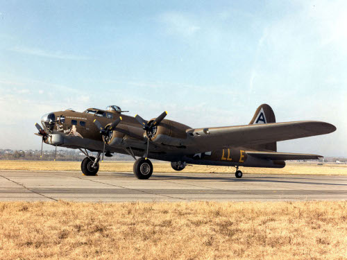 Photograph of restored B-17 Flying Fortress