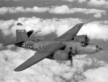 Photograph of B-26G in
                  flight