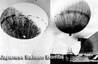 Photographs of balloon bombs