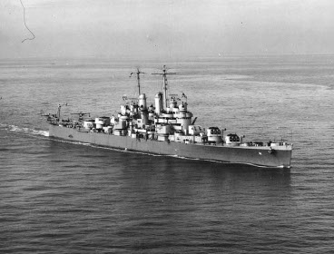 Photograph of Cleveland-class light
                  cruiser