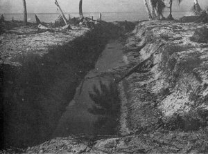 Photograph
                  of Japanese antitank ditch
