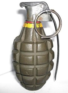 Photograph and diagram of U.S. M11 grenade