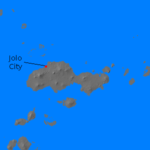 Relief map of Jolo