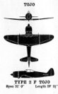 3-view diagram of Ki-44 Tojo