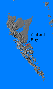 Digital relief map of Moresby Island