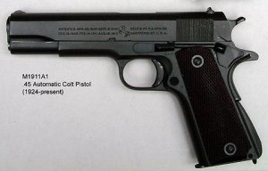 Photograph of Colt semiautomatic pistol
