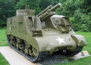Photograph of M7 Priest self-propelled artillery