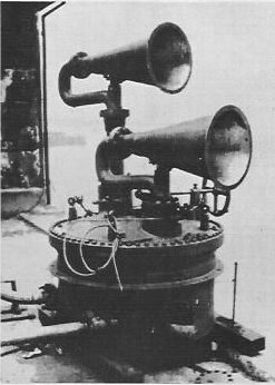 Photograph of Type 22 radar horn antennas