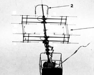 Photograph of Type 281 radar antenna