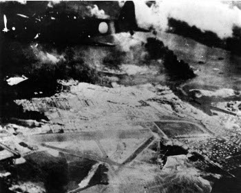 Photograph of Wheeler Field during Pearl Harbor attack